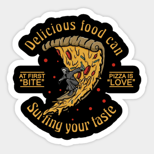 Pizza is Love - Surfing your taste Sticker